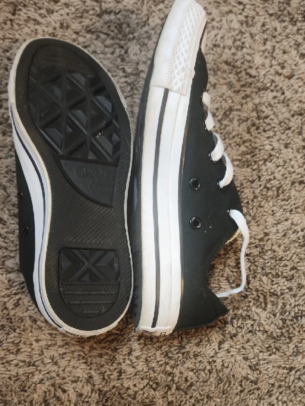 Converse Black and White Low-Top Canvas Sneakers - Picture 9 of 9